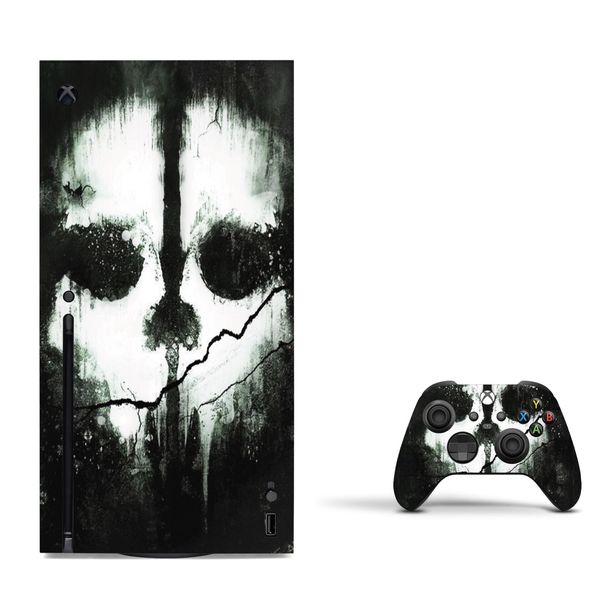 Ghost COD Vinyl Wrap Skin Compatible with X-Box Series X +2 Controller Skins