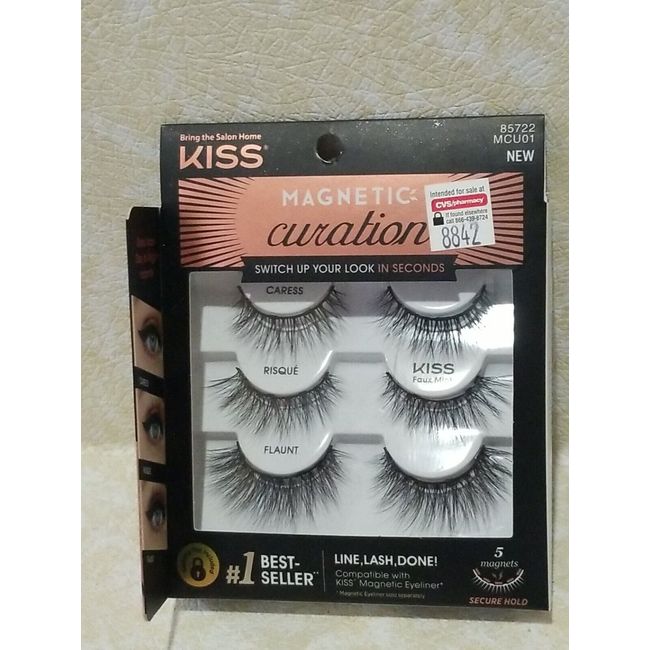 KISS • MAGNETIC • Curation False Eyelashes, 3 PAIRS Magnetic Lashes  85722/MCU01