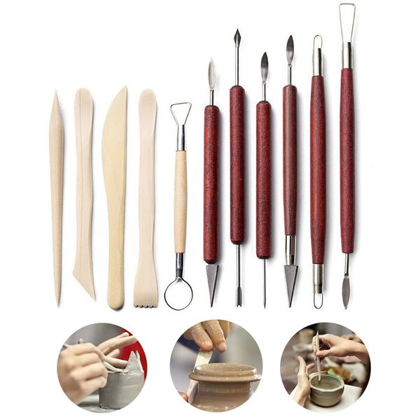 Air Dry Clay Modelling Tools Pottery Kit 11 Pack Polymer Clay Tools Sculpting Set Art Supplies DIY Craft Kits Wax Carving Engraving Tool