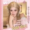 FESHFEN Long Straight Kakiage No Bangs Wig, Wig, Center Parted, Women's, Full Wig, Semi-Long, Wig, Lolita, Cosplay, Wig, Small Face, Popular, Natural, Fashion, Everyday, Heat Resistant, Cute, Net/Comb Included, Creamy Blonde