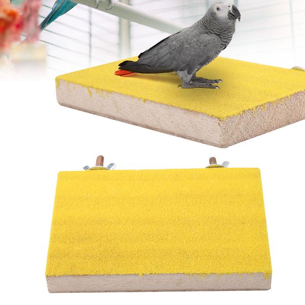 1 Bird Perch Stand Toy Safe Natural Nail Trimmer For Pet Wood BBT