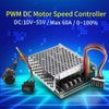 DC Motor Speed Controller, Akozon Speed Controller DC10V-55V PWM Brushed CW CCW Reversible Switch with Digit Display