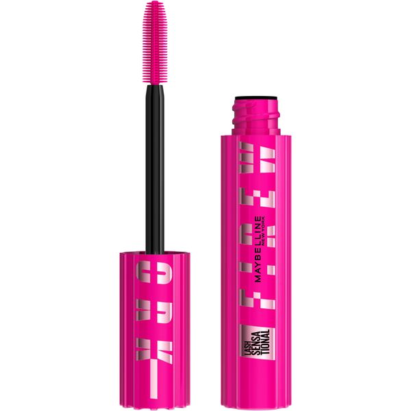 Maybelline Lash Sensational Firework Washable Mascara, Lengthening & Volumizing Mascara for up to 24HR wear, Brownish Black, 1 Count