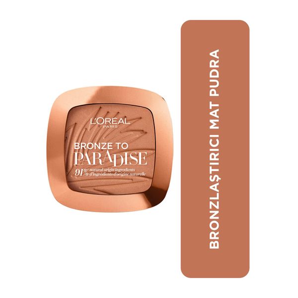 L’Oreal Paris Bronzer 02 - Matte Bronzing Pressed Powder, Shimmer Free, Medium