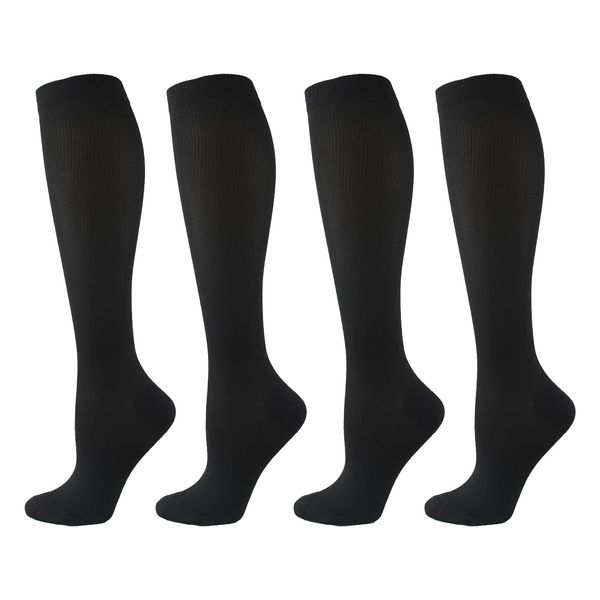 Compression Socks for Women 2pairs Surgical Compression Socks Flight Socks for Men Knee High Knee High Varicose Veins Socks Stockings for Sport Running Travel Nursing Pregnancy 20-25 mmhg…