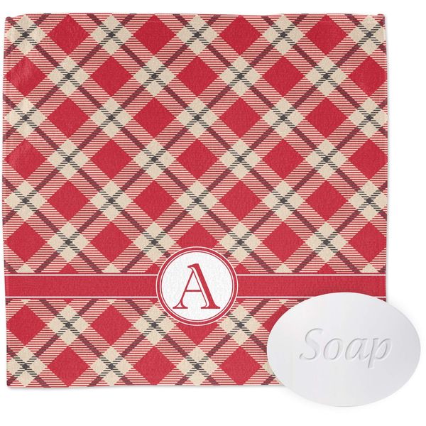 YouCustomizeIt Personalized Red & Tan Plaid Washcloth