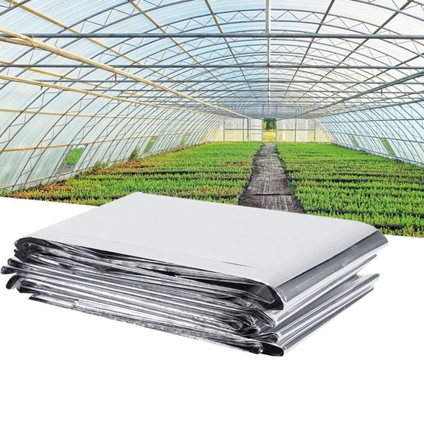 Zerodis Plant Reflective Film Grow Light Greenhouse Planting Accessory Garden Patio Reflective Covering Foil Sheet Reflectance Coating Silver 82.7 x 47.2 Inch