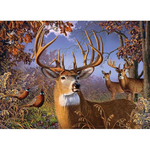 Cobble Hill 500 Piece Puzzle - Deer and Pheasant - Sample Poster Included