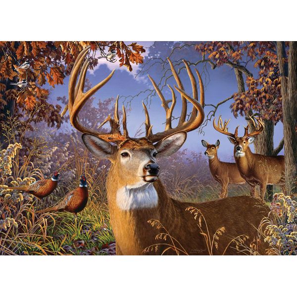 Cobble Hill 500 Piece Puzzle - Deer and Pheasant - Sample Poster Included