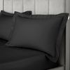 Bianca 400 Thread Count Cotton Sateen Oxford Pillowcase Pair Black