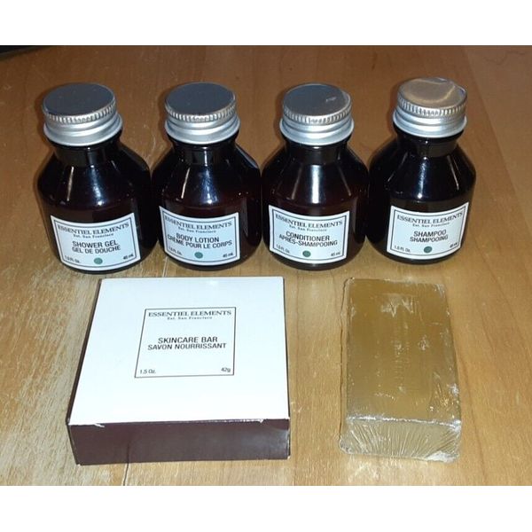 LOT 6 Essentiel Elements est. San Francisco Skincare Bar, Soap, Shampoo, Cond. +