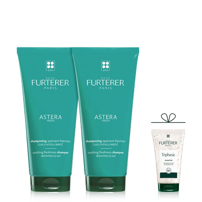 [Rene Furterer] Astera Soothing Cooling &amp; Healing Fresh Shampoo 200ml Duo (+50ml additional gift)