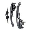 DASPARTS Door Handle Kit Pair Chrome 113898205M for VW Beetle 1968-1977 for VW Super Beetle 1971-1979