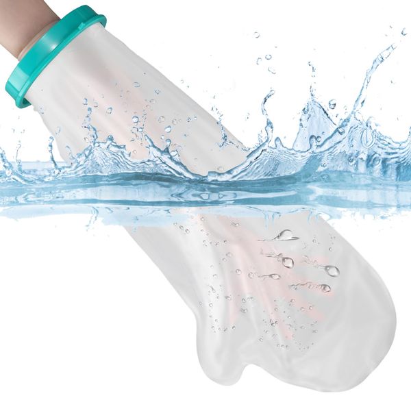 Cast Covers for Shower Arm, Waterproof Cast Cover Arm Adult Soft Comfortable Bath Bandage, Reusable Cast Protector Covers to Keep Wounds Dry for Broken Arm, Hand, Wrist, Elbow (23.5 Inch)