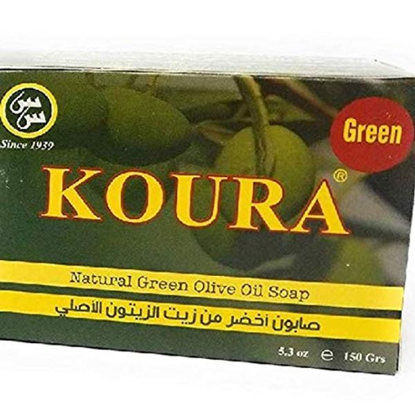 Koura Natural Green Olive Oil Soap (Pack of 3)