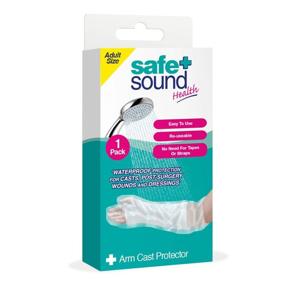 Safe and Sound Arm Cast Protector, Reusable Waterproof Protector for Casts, Post-Surgery Wounds and Dressings, 1 Per Pack