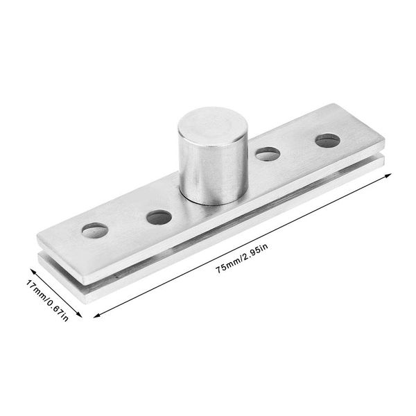 2pcs Door Pivot Hinges 360° Swivel 75x17x17mm Concealed Door Hinge Up-down Shaft Door Pivot Hinges 360 Degree Swivel Door Hinges (Center Shaft)