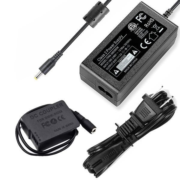 F1TP DMW-AC10 DMW-DCC8 AC Power Adapter Dummy Battery for Panasonic Lumix DMC-G5 G6 G7 GX8 G80 G81 G85 GH2 GH2K FZ200 FZ300 FZ2000 G90 G99 Cameras.