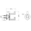 Speakman SA-1008 Neo Double Robe Hook, Polished Chrome