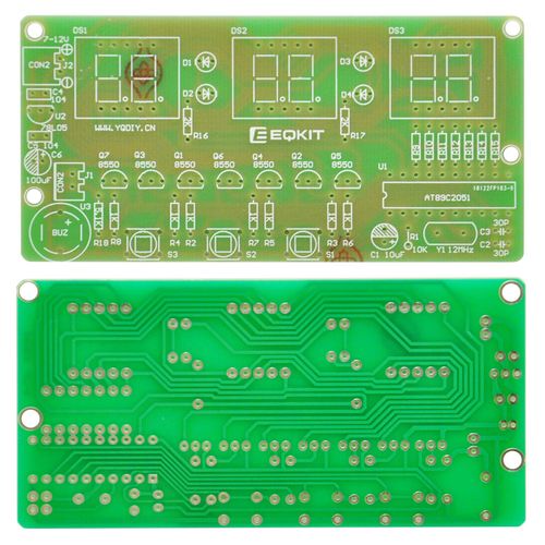 Gikfun 6 Bits Digital LED Electronic Clock DIY Kits PCB Soldering Practice Learning Board AT89C2051 for Arduino EK1323U