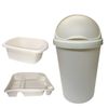 KetoPlastics Cream 3 Piece Kitchen Set - Kitchen Bin, Rectangle Bowl and Drainer