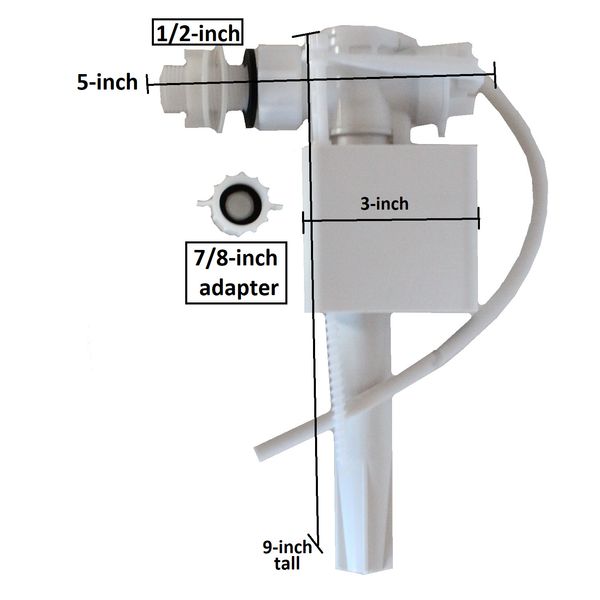 Icera Side Mount Euro Fill Valve Replacement (Does not Fit a Delta)