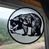 3D Printed Bear Silhouette Hanging Window Suncatcher  Decor Home Decor Gift