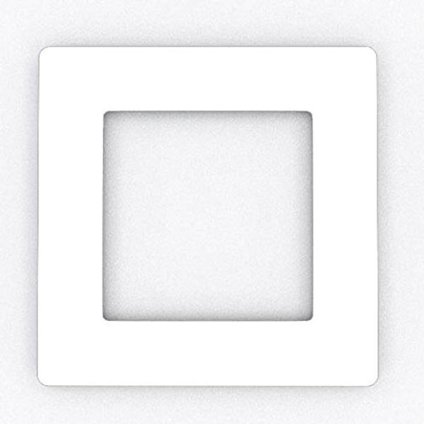 Focus Plastics SINGLE LIGHT SWITCH SOCKET COLOURED ACRYLIC SURROUND FINGER PLATE - HUGE COLOUR CHOICE (White)