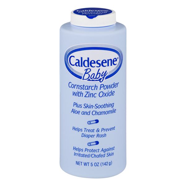 Caldesene Baby Cornstarch Powder with Zinc Oxide, 5 Oz Pack of 6