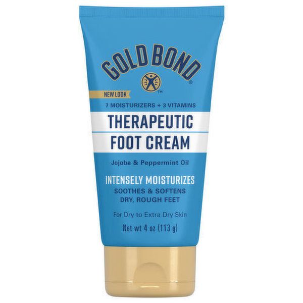 Gold Bond Therapeutic Foot Cream Triple Action Relief Dry Skin Reliever 4 oz