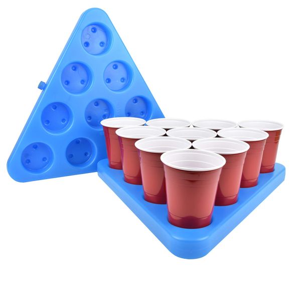 GoPong N-Ice Rack Freezable Beer Pong Rack Set, Includes 2-Racks, 3-Balls and Rules