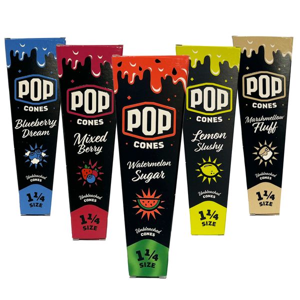 Pop Cones - Variety Pack 2.0-1 1/4 Size, Unbleached - 5 Packs