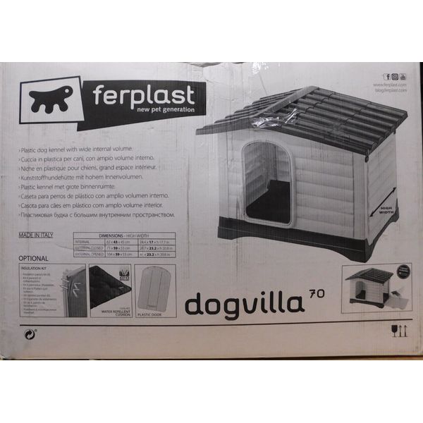 ferplast New Pet generation Plastic Dog Kennel,Dogvilla 70