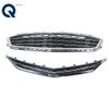Front Upper&Lower Grill Grille Set For 2016-2018 Chevrolet Malibu Silver Black