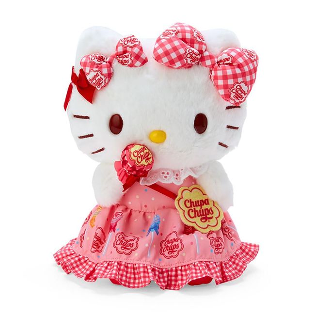 Sanrio 040169 Sanrio Plush L Chupa Chups Collaboration Vol. 2, Hello Kitty, Hello Kitty, 8.9 x 6.9 x 5.9 inches (22.5 x 17.5 x 15 cm), Character