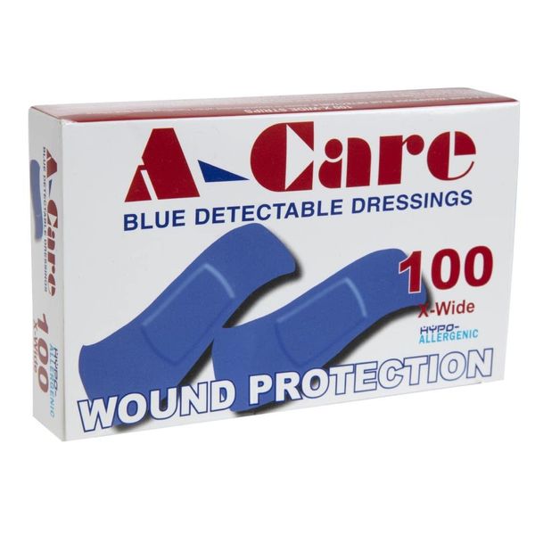 Standard Blue Plasters - 70 x 25mm; Box quantity: 100