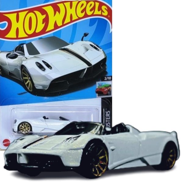 Hot Wheels - Pagani Huayra Roadster - '17 - White - HW Roadsters 2/10 - Mint/NrMint Ships Bubble Wrapped in a Box