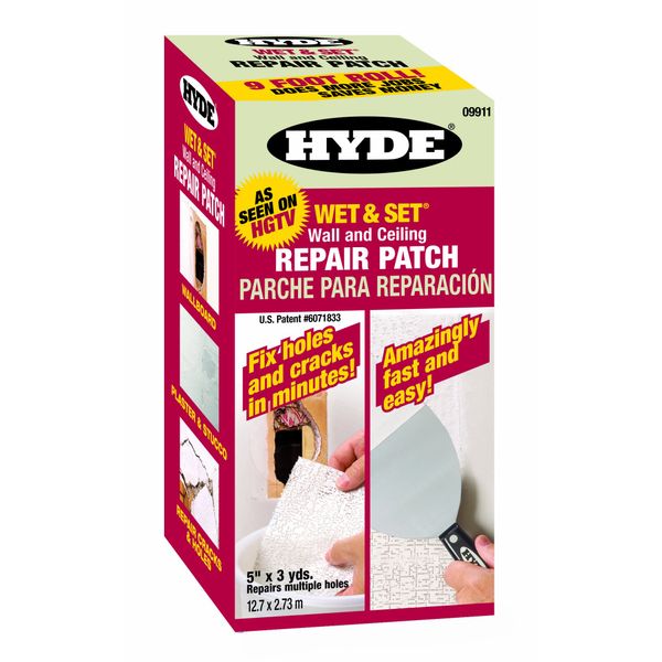 Hyde Tools 09911 5-Inch by 9-Foot Wet and Set Contractor's Roll Wall and Ceiling Repair Patch