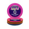 Party Essentials Hard Plastic 6-Inch Round Party/Dessert Plates, Assorted Neon, 40-Count