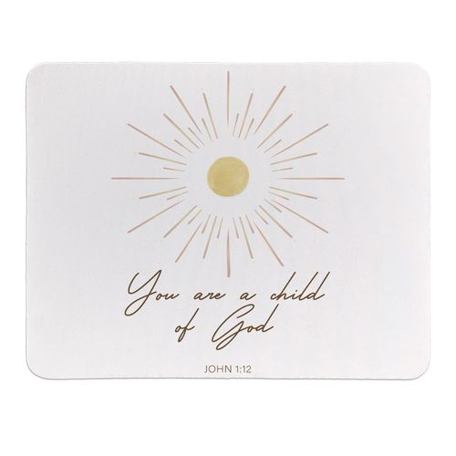 Rusenbao Christian Mouse Pad, Bible Verse Mouse Pads for Desk, You are a Child of God, Scripture Non-Slip Rubber Base Mouse Pads for Wireless Mouse, Computers, Laptop, 9.5x7.9 Inch