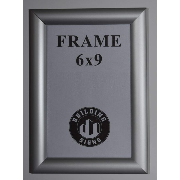 BUILDINGSIGNS.COM Elevator Certificate Notice Frame 6X9 (Aluminium, Card Size 6X9, Front Insert)