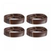 sourcing map 4 Pcs PU Leather Loops Replacement Retaining Ring Keeper for 18mm Width Watch Band, Dark Brown