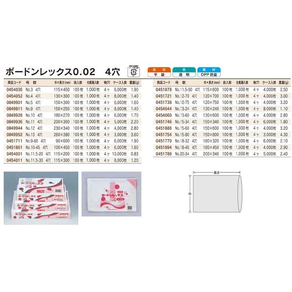 Fukusuke Industrial Board Rex 0.02 No.13 4 Holes 1 Case (3000 Sheets)