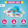Bundaloo Infant Pool Splash Mat Inflatable with Backrest & Stackable Ring Toys | Summer Fun Activity for Baby Toddlers | Easy Setup