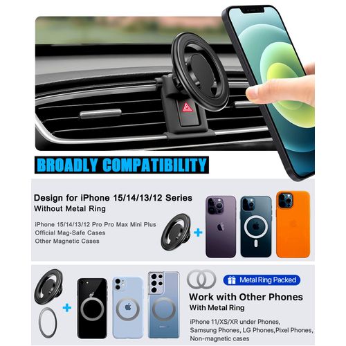 Car Phone Holder, Air Vent Stand, Auto Dashboard Mount for Honda CR-V, CR-V Hybrid 2017 2018 2019 2020 2021 2022, Mag-Safe Magnetic Navigation Bracket, for iPhone, Mag-Safe Case, All Smartphone