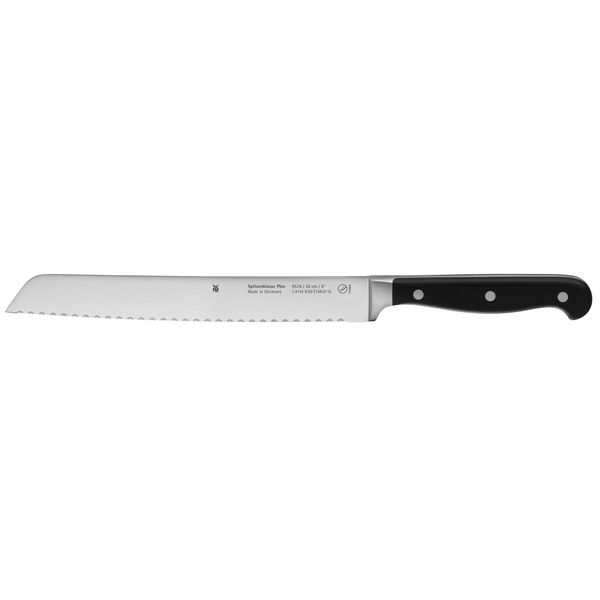 WMF Spitzenklasse Plus Bread Knife, Double Serrated Edge, 31.5 cm, Bread Knife, Made in Germany, Performance Cut, XL Handle, Serrated Edge, Blade 20 cm