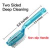 Handle Grip Fingernail Brush Two Sided Nail Brush Foot Scrub Brush Soft Stiff Bristles Hand Cleaning Brushes Nails Toes Scrubber for Men Women Kids,4 PCS