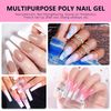 ETYJO Poly Gel Nail Kit, 8 Colours 15 ml Poly Gel Nails Set Nude Pink Gold Gel Nail Builder for Nail Extension, Poly Gel for Beginners Home DIY Salon Art Nails DIY Home