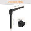 uxcell 2Pcs M10 x 90mm Adjustable Knobs Handle Male Thread Push Button Ratchet Quick Release Locking Rotating Bolt for Lathe Machinery, Black