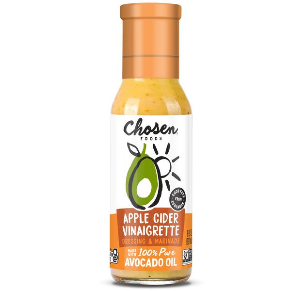 Chosen Foods Avocado Oil-Based Apple Cider Vinaigrette Salad Dressing and Marinade, Keto Diet Friendly, Gluten & Dairy Free, Low-Carb Sauce (8 oz)